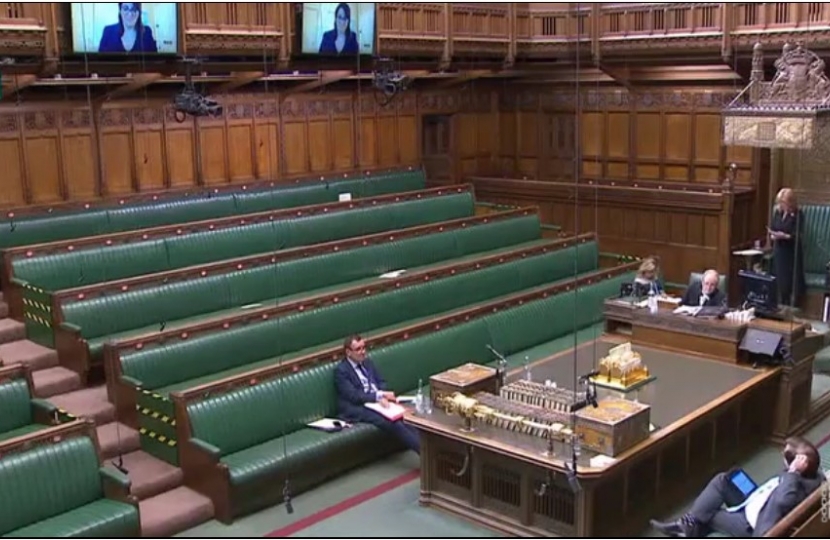 Fay Jones MP speaks to the Commons Chamber via video link