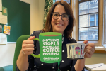 Fay Jones MP raises a mug for Macmillan Cancer Support