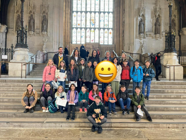 Fay joins Clyro Church In Wales Primary School on visit to Parliament